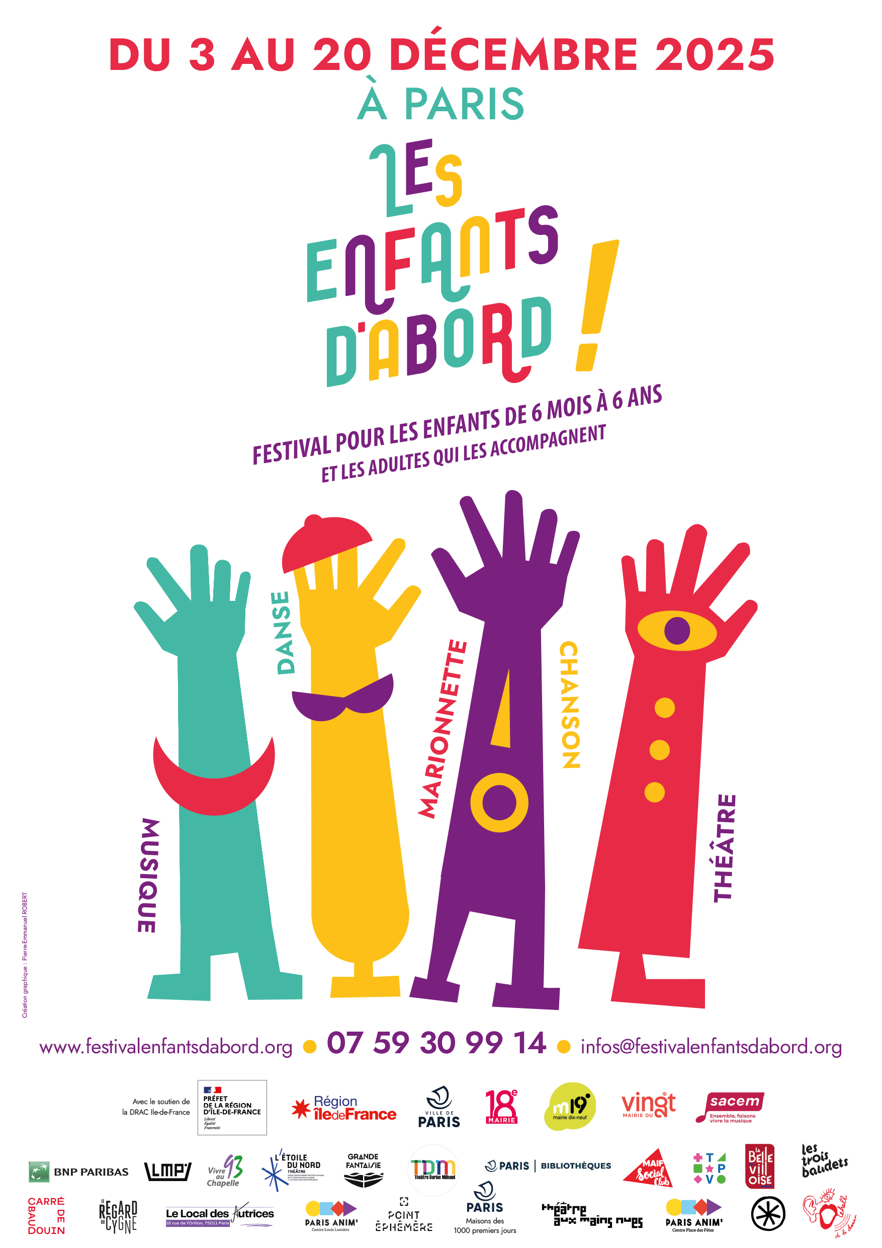 Affiche - Festival Les enfants d'abord ! Paris 2025