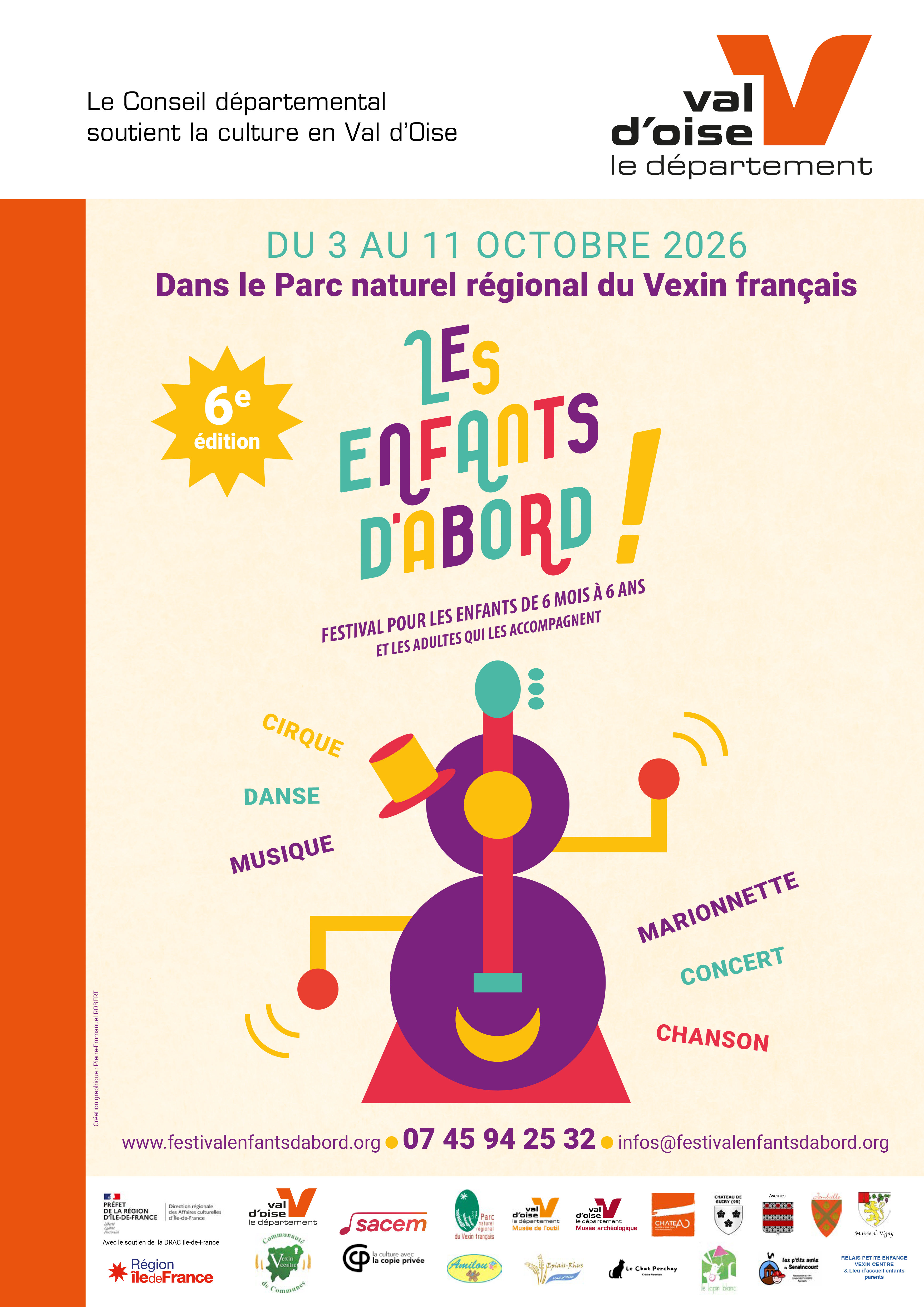 Affiche - Festival Les enfants d'abord ! Vexin 2026
